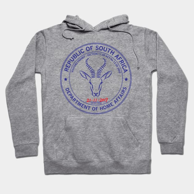 Passport Stamp - South Africa Hoodie by baconislove